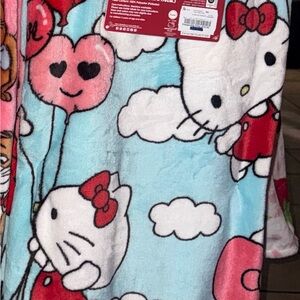 Hello Kitty Throw Blanket - Red and Blue
